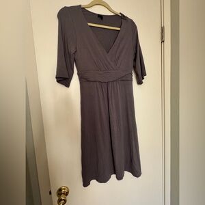 The White Company Gray Sheath Dress with Ruched Waist